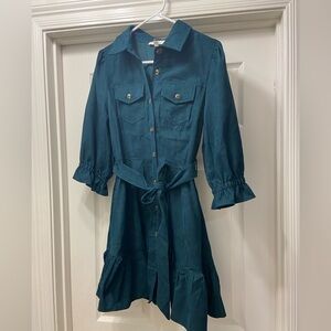 Entro size medium emerald green corduroy dress.